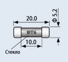 Запобіжник ВПТ6-5 -0,5А