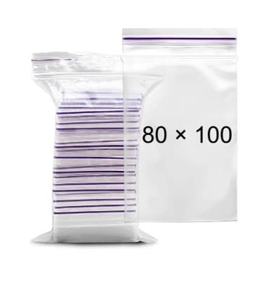 Пакет 80х100мм (100шт) zip-lock