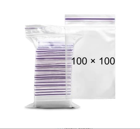 Пакет 100х100мм (100шт) zip-lock