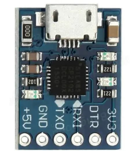 Адаптер USB-UART (CP2102 USB to TTL) microUSB